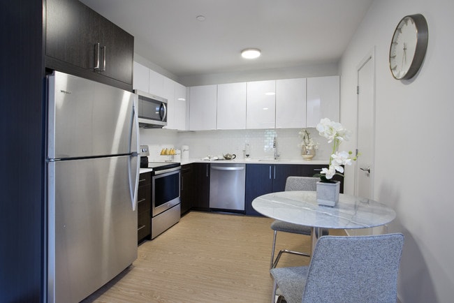 Euro-style Kitchens feature Quartz Countertops and Stainless Steel Appliances