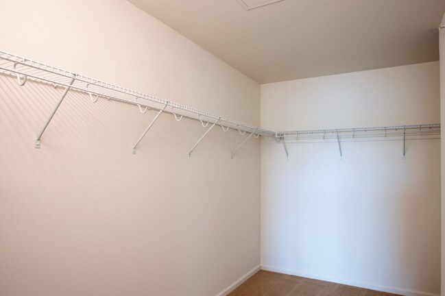 Spacious walk-in closets