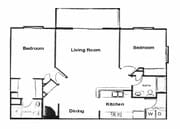 2 Bedroom 2 Bath Split