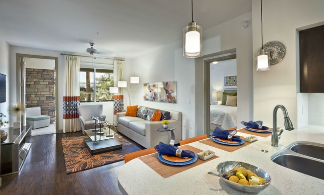 Luxury vinyl plank flooring in kitchen, living and dining room