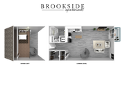Brand new cabinetry, countertops, light fixtures, plumbing, vinyl plank flooring and black appliances.