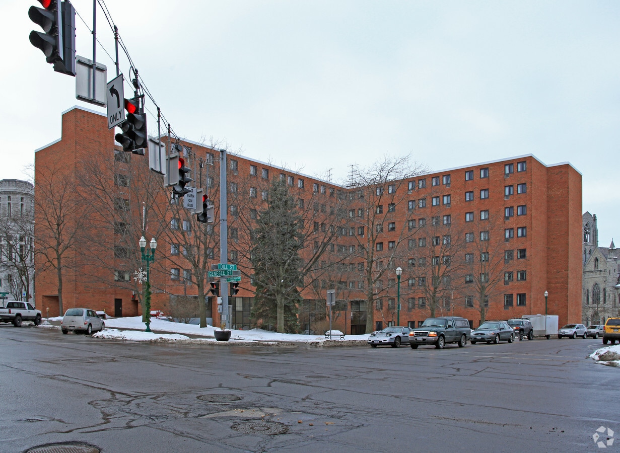 View From Intersection - Boyle Center Apartments