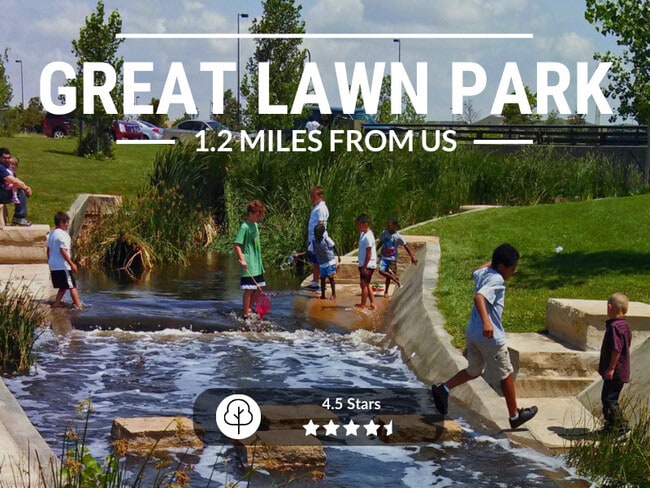 Great Lawn Park just a short drive away!