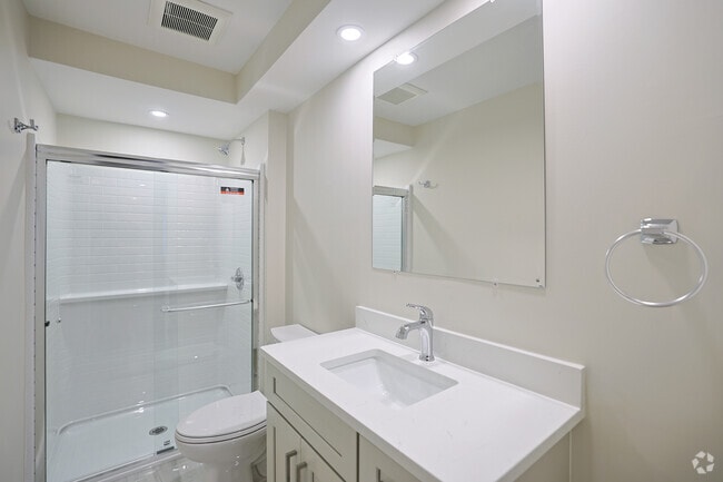 2BR, 2BA - 970SF - Primary Bathroom - Nahatan Terrace