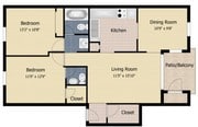 2BR/1.5BA