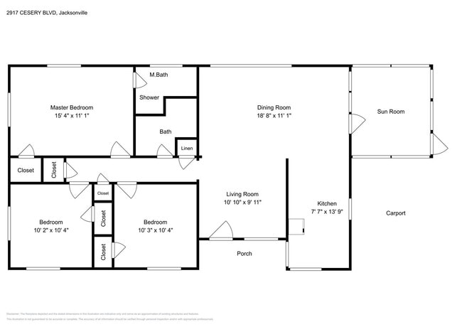 Photo - Updated 3 Bed, 2 Bath Home with Fenced Yard & Sunroom in Jacksonville, FL