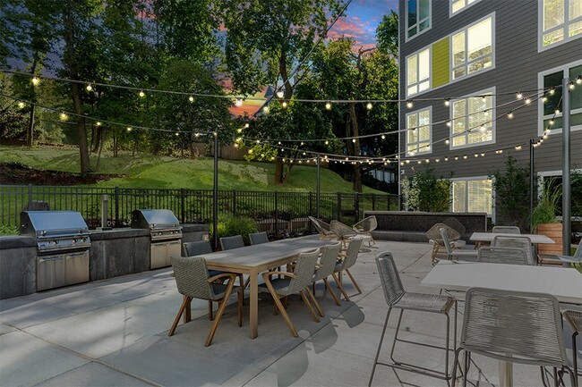 Spacious outdoor BBQ grill and lounge