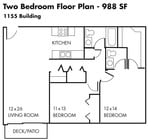 2BR/1.5BA