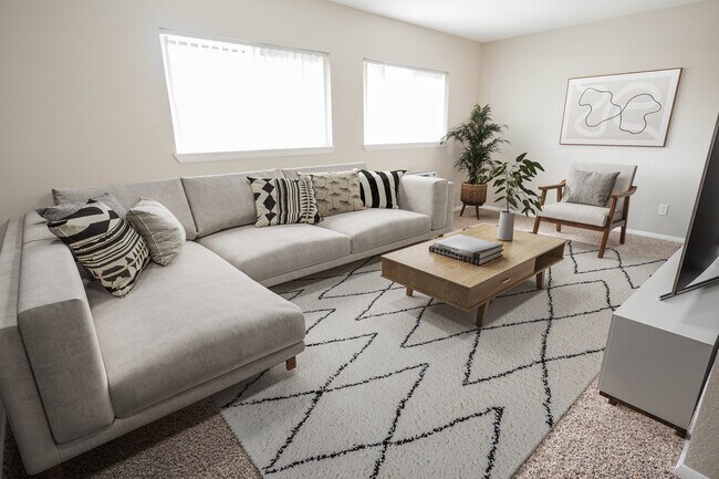 1 BR, 1 BA - Living Room (Willow) - Lamar Village Apartments