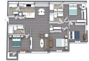 Four Bedroom Floor Plan - Grove at Cary Park
