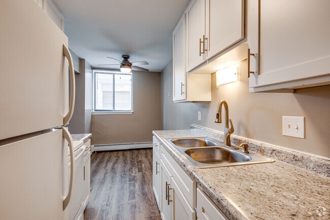 2BR, 1BA - Living Room and Kitchen - 1355 Bldg