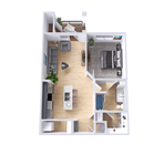 Apartamento de un dormitorio con balcón y trastero exterior