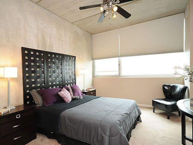 Master, south downtown views, concrete - 630 N Franklin St Unit 921