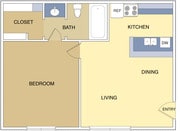 FLOOR PLAN - 510 SQFT.