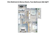 One bedroom + den