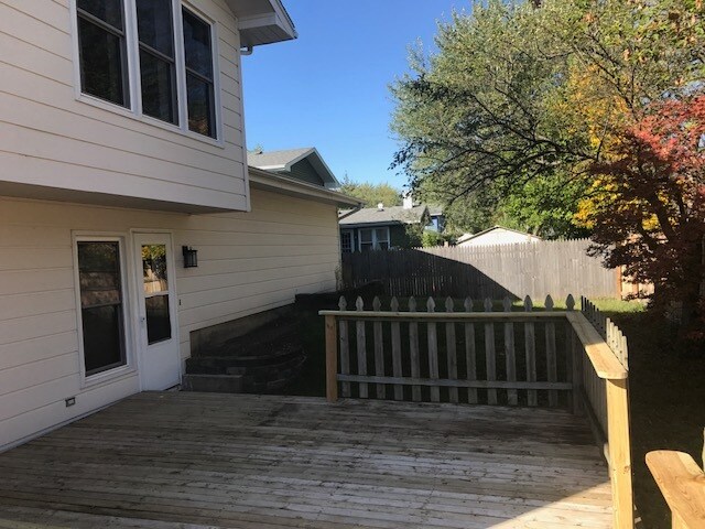 Backyard from deck - 512 Carlyle Ln