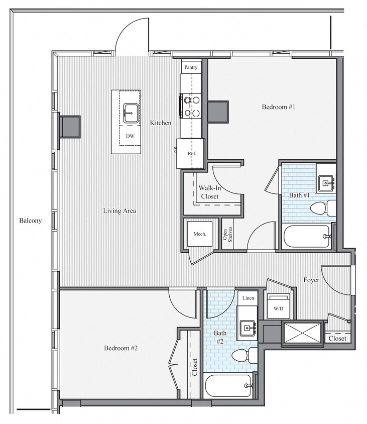 Floor Plan - 2 BR A