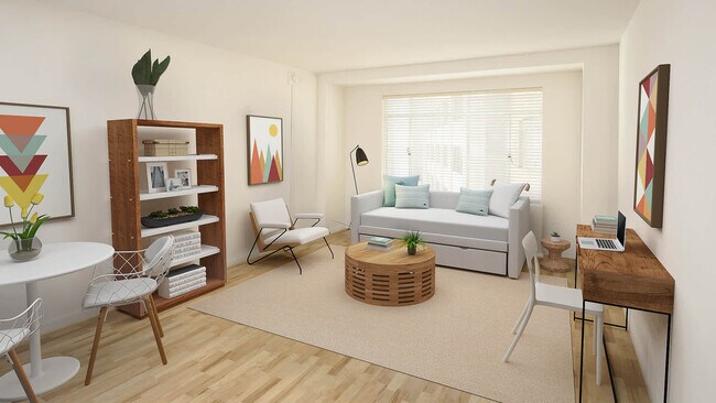 Studio Living Room with Hard Surface Flooring