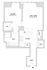 One Bedroom A10 - 769 Sq. Ft. - Residences 708-3908