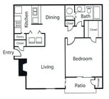 1BR/1BA