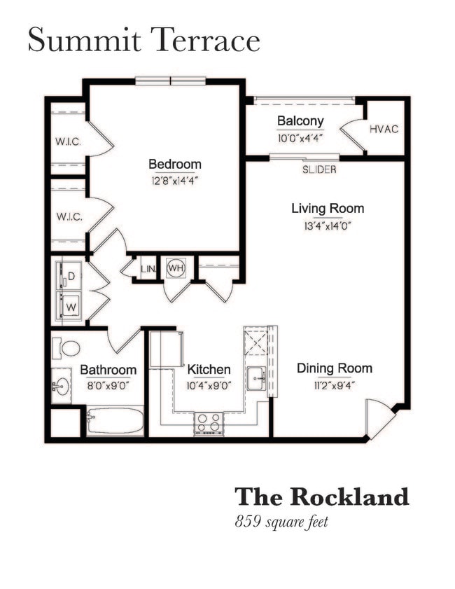 Rockland- 1HAB, 1 BA - Summit Terrace Luxury Apartments