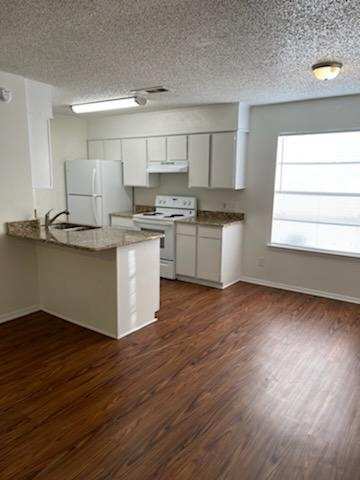 MOVE-IN READY. Single level, pet friendly front-end fourplex townhome, UPGRADED WIDE PLANK FLOORI...