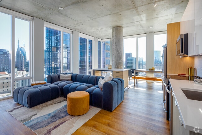 2BR, 2BA - 9B - 1,266SF - Living Room