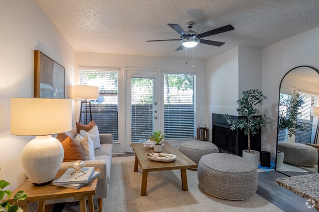 A - 1BR, 1BT - 513SF - Sala de estar - Henry Heights