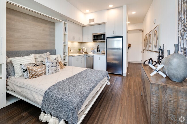 Studio - 336SF - A1 - Kitchen and Living Area