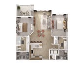 B2_2Bed_2Bath_1147 Sq Ft