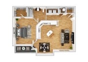 Klein | 1BD, 1 BA | 778SF | Renovated