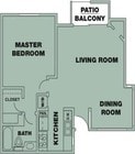 1BR/1BA