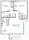 2BR/1BA