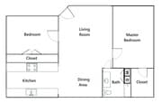 2 Bedroom x 1 Bath