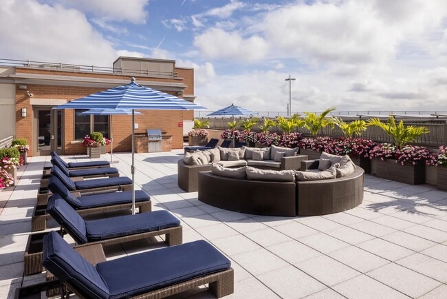 Lounge in the sun on our rooftop terrace in Morristown, NJ.