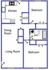 2BR/1BA