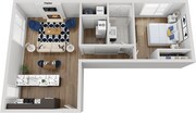Explore the sophisticated design of an urban apartment, crafted for modern living and comfort.