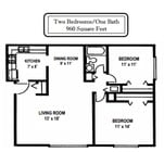 2BR/1BA