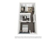 Corner studio apartment home. Has an extra transom window in the bedroom and kitchen area. Located on the top- 5th floor, has vaulted ceilings and extra windows. Bedroom and kitchen/living space are seperated by a hallway and bathroom. Tons of kitchen cabinet space and large bathroom. 380 sqft. (doe