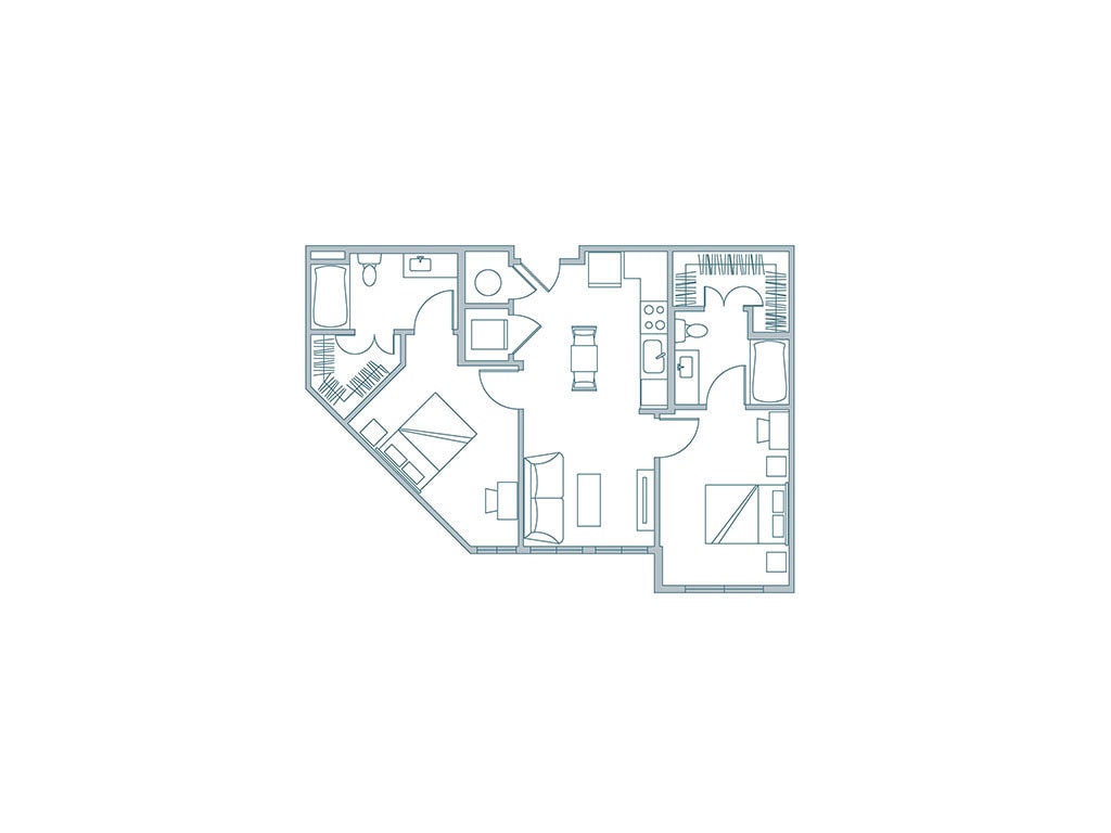 Floor Plan - 2BR-C