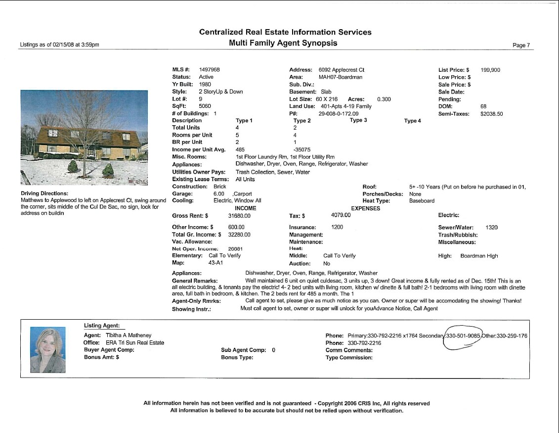 Folleto/volante de marketing - 6092 Applecrest Ct