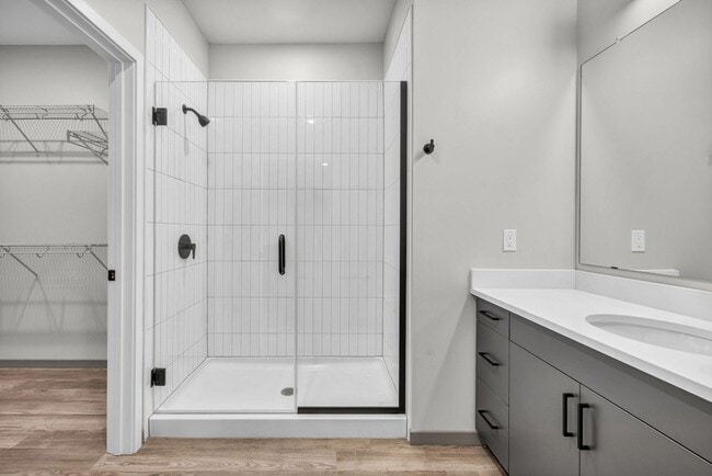 Bathroom with walk-in shower