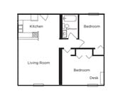 Two Bedroom Garden Floor Plan