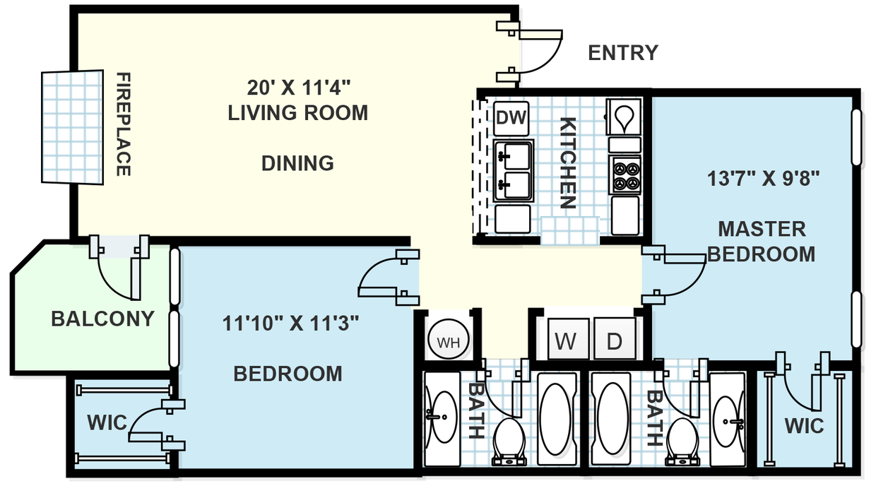 b1.png - 2 bedroom, 2 bathroom