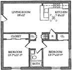 2BR/1BA