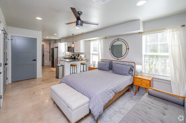 Studio - 434SF - Bedroom - The Grayson