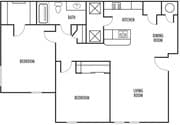 2BR/1BA