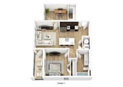 Dodici + 1 bed+den/1 bath (738 sqft)