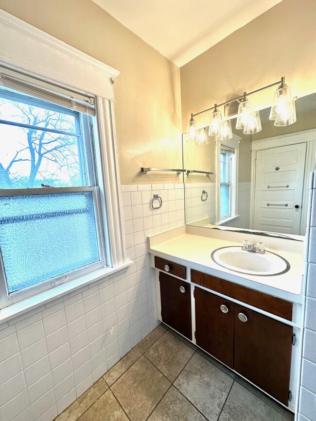 bathroom vanity area