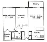 2BR/1BA